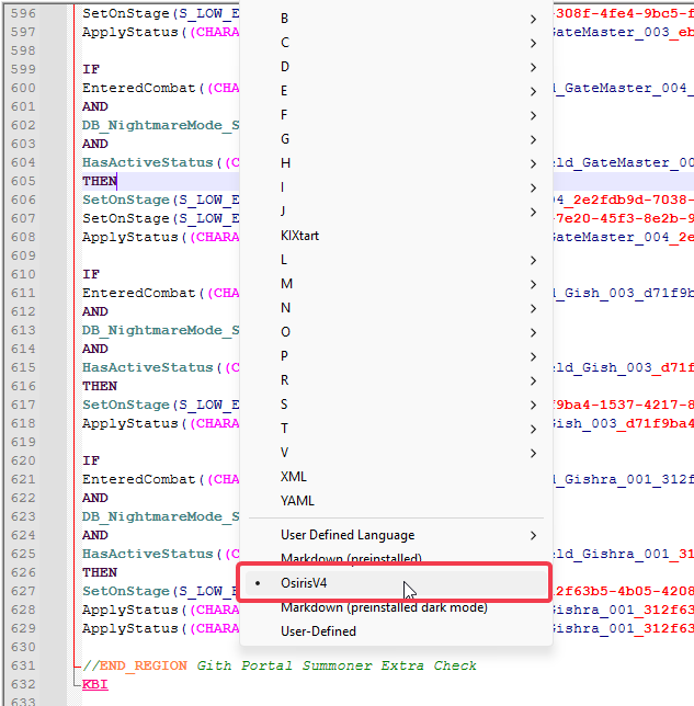 OsirisV4 - Notepad++ UDL v2.1 setup for Osiris stories. guide for ...