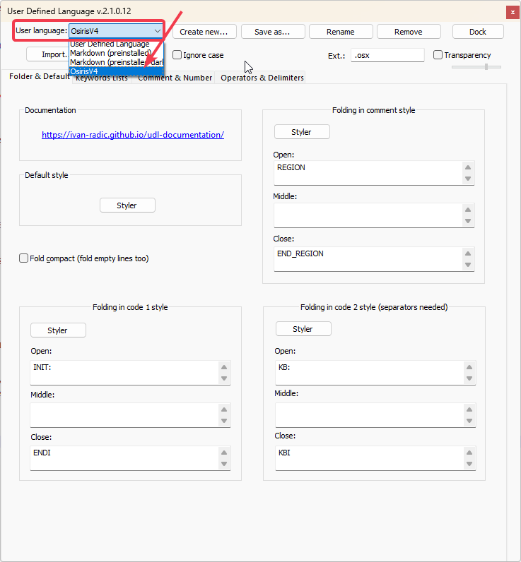 OsirisV4 - Notepad++ UDL v2.1 setup for Osiris stories. guide for ...