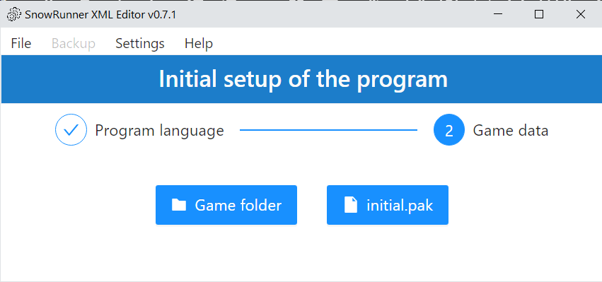 Game folder selection