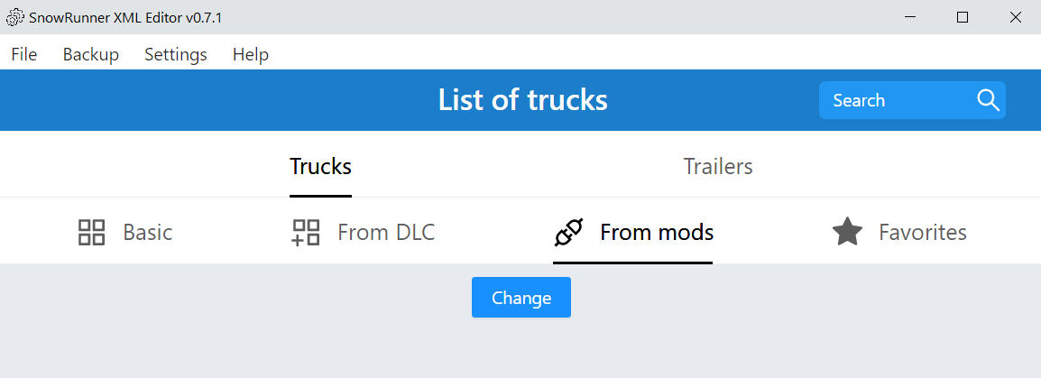 Add mod button