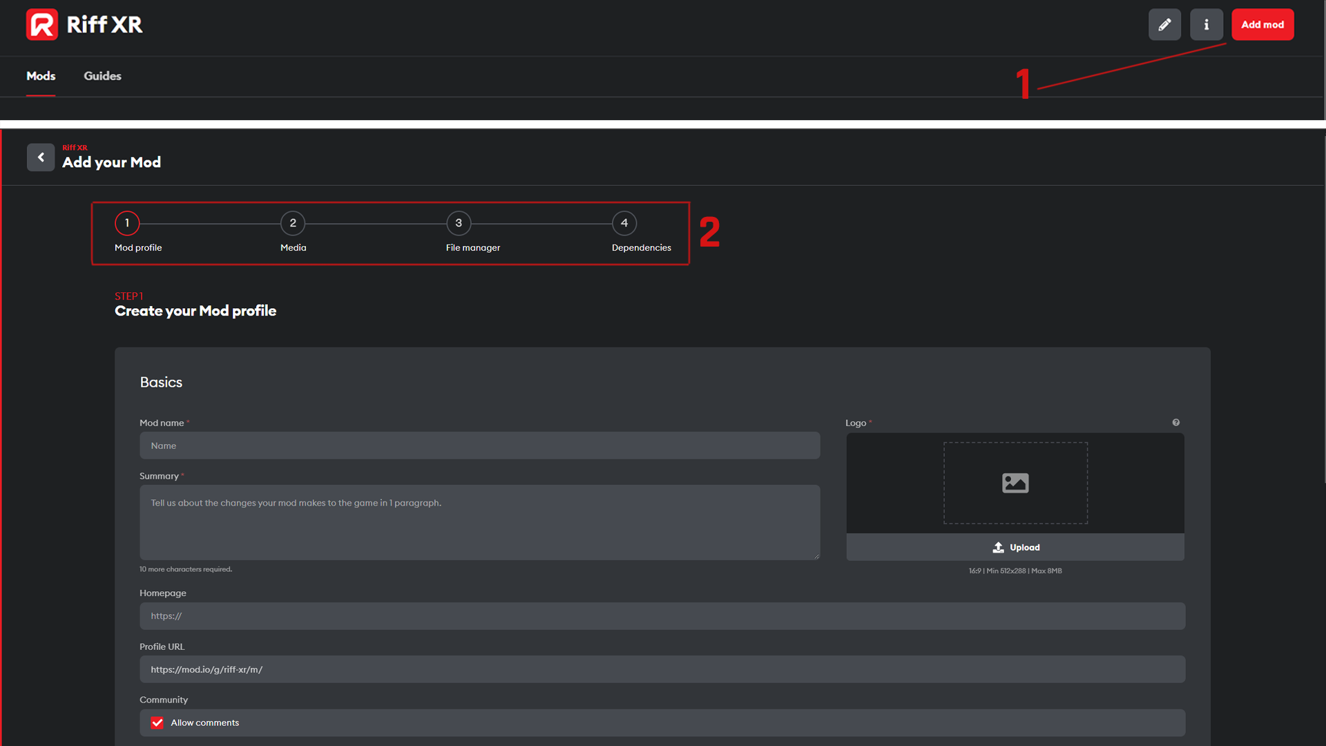 How to: Create a Community Map guide for Riff XR - mod.io