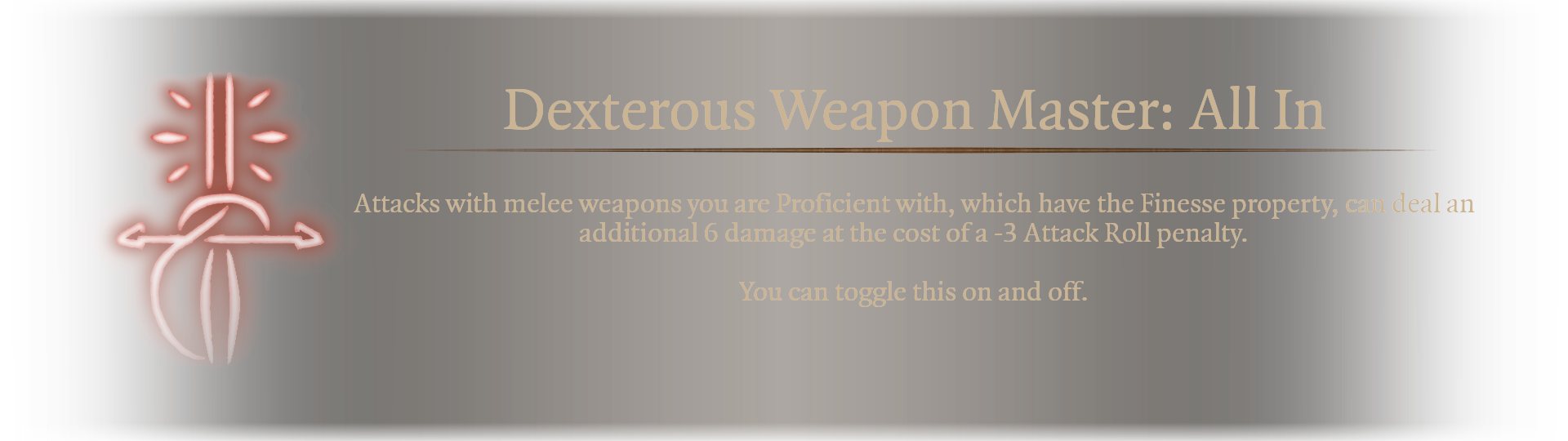 灵巧武器大师 (Feat: Dexterous Weapon Master)