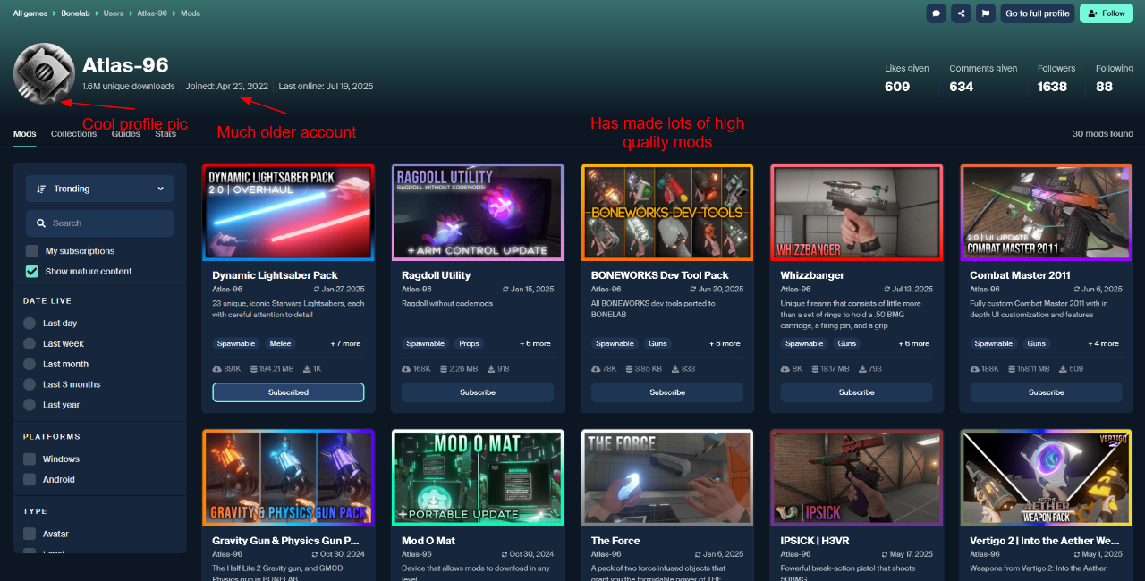 How to avoid getting scammed from fake mods guide for Bonelab - mod.io