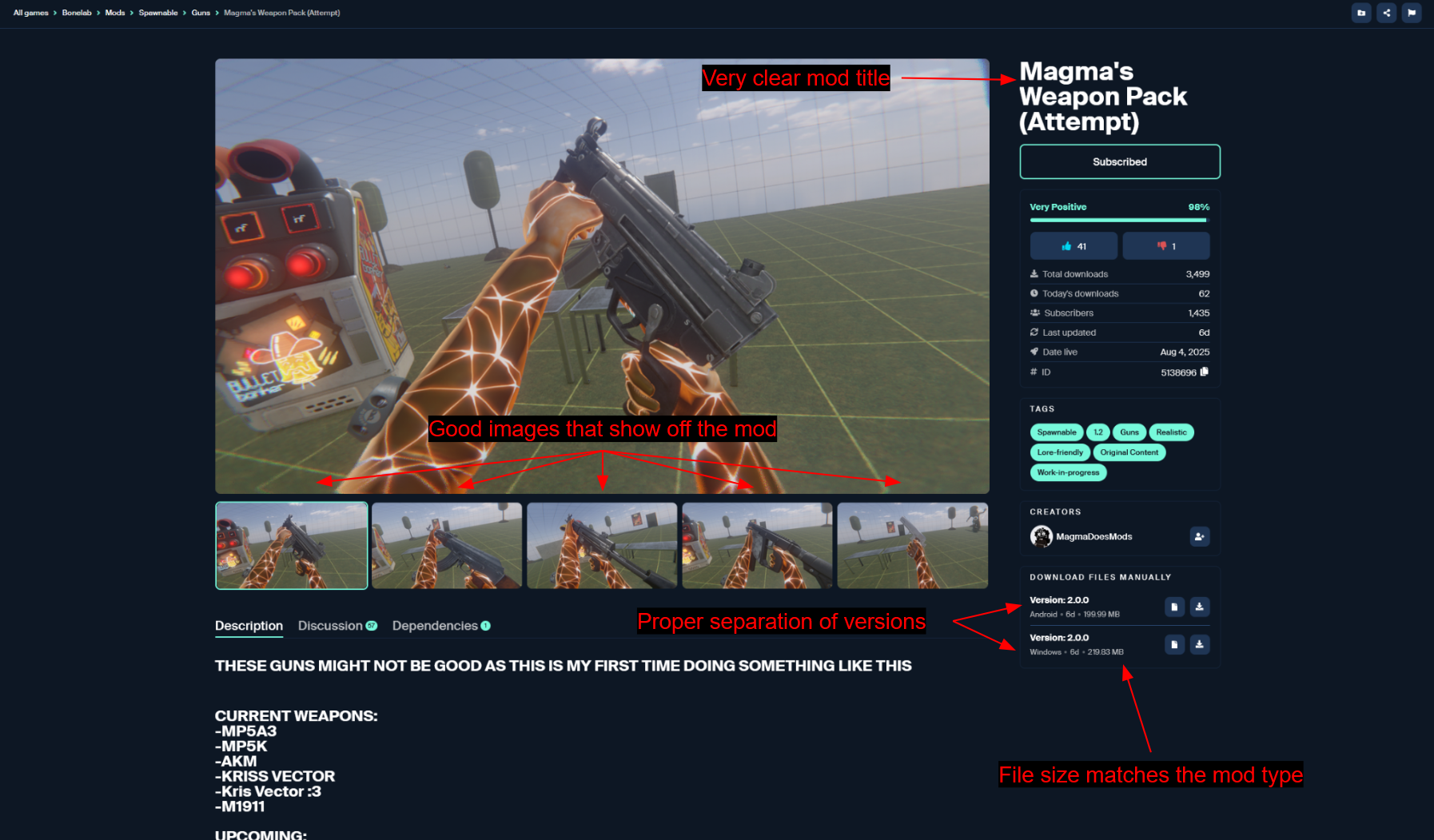 How to avoid getting scammed from fake mods guide for Bonelab - mod.io