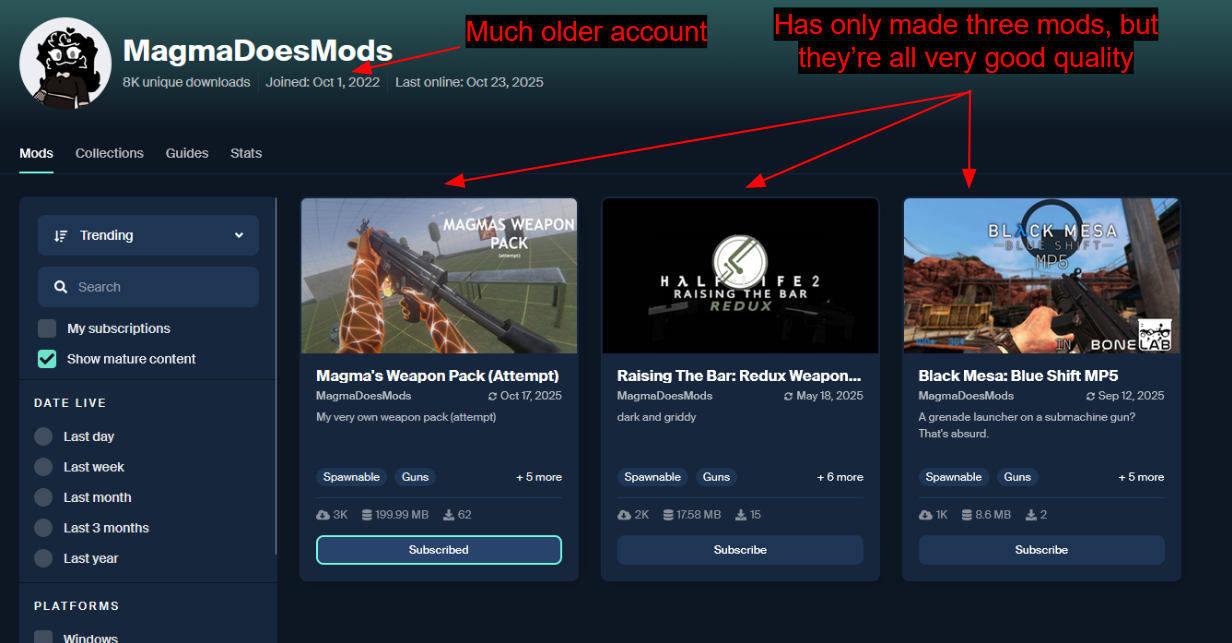 How to avoid getting scammed from fake mods guide for Bonelab - mod.io