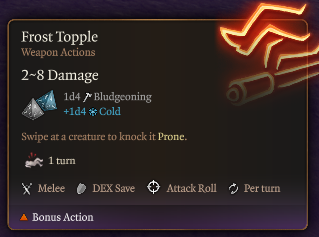 霜之拥抱 – 可升级武器 (Frost’s Embrace – Upgradable Weapon)