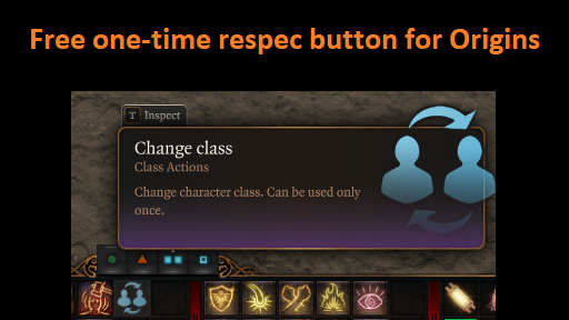 免费的一次性职业重置按钮 (Free one-time respec button for Origins)