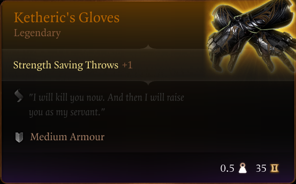 凯瑟里的手套和靴子 (Ketheric’s Gloves and Boots)