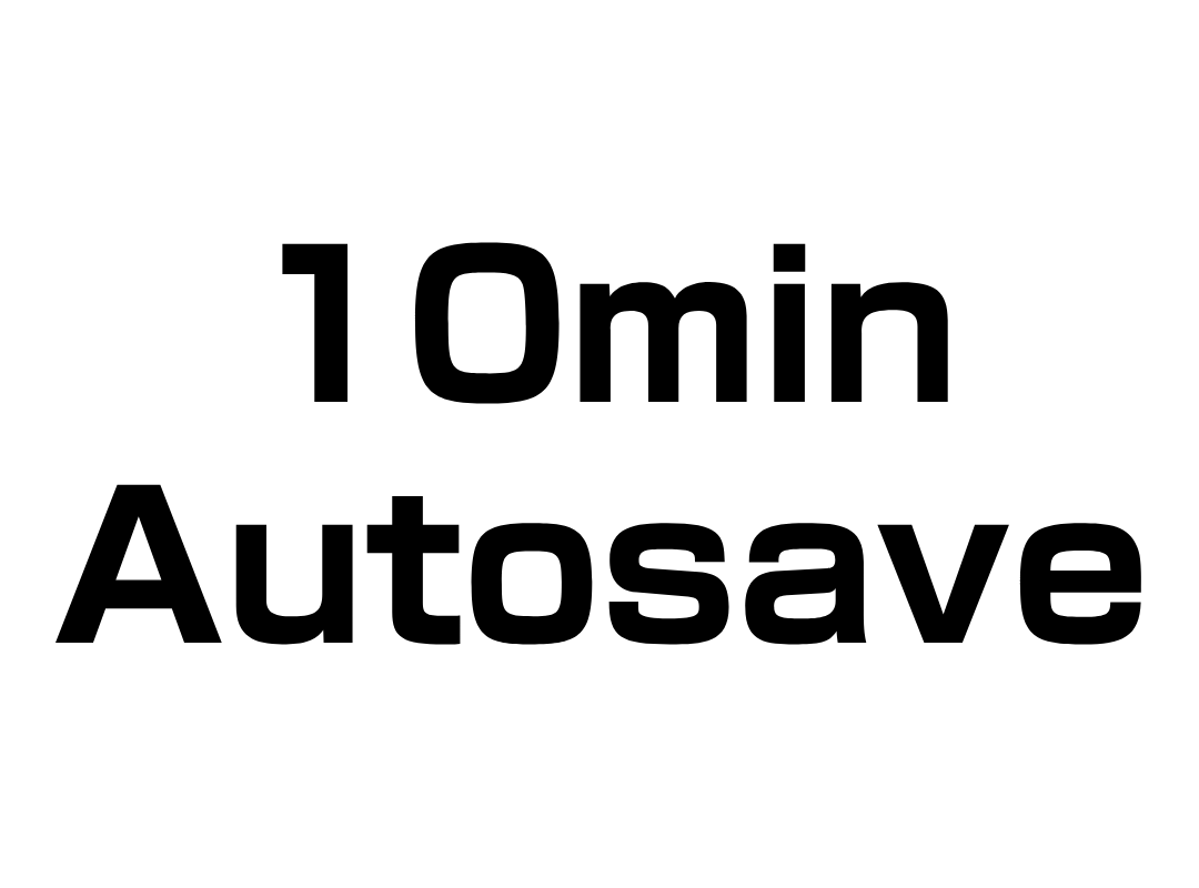 自动保存间隔 – 10分钟 (Autosave Interval – Save Timer – 10min)