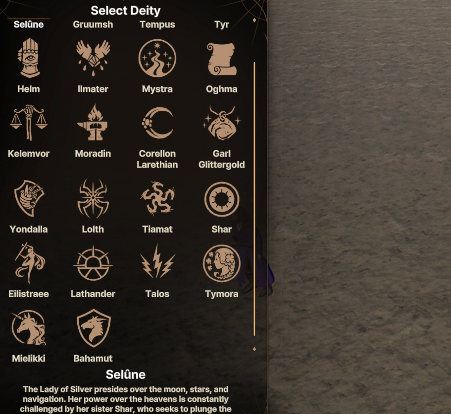 选择Shar作为神明的模组 (Shar deity)