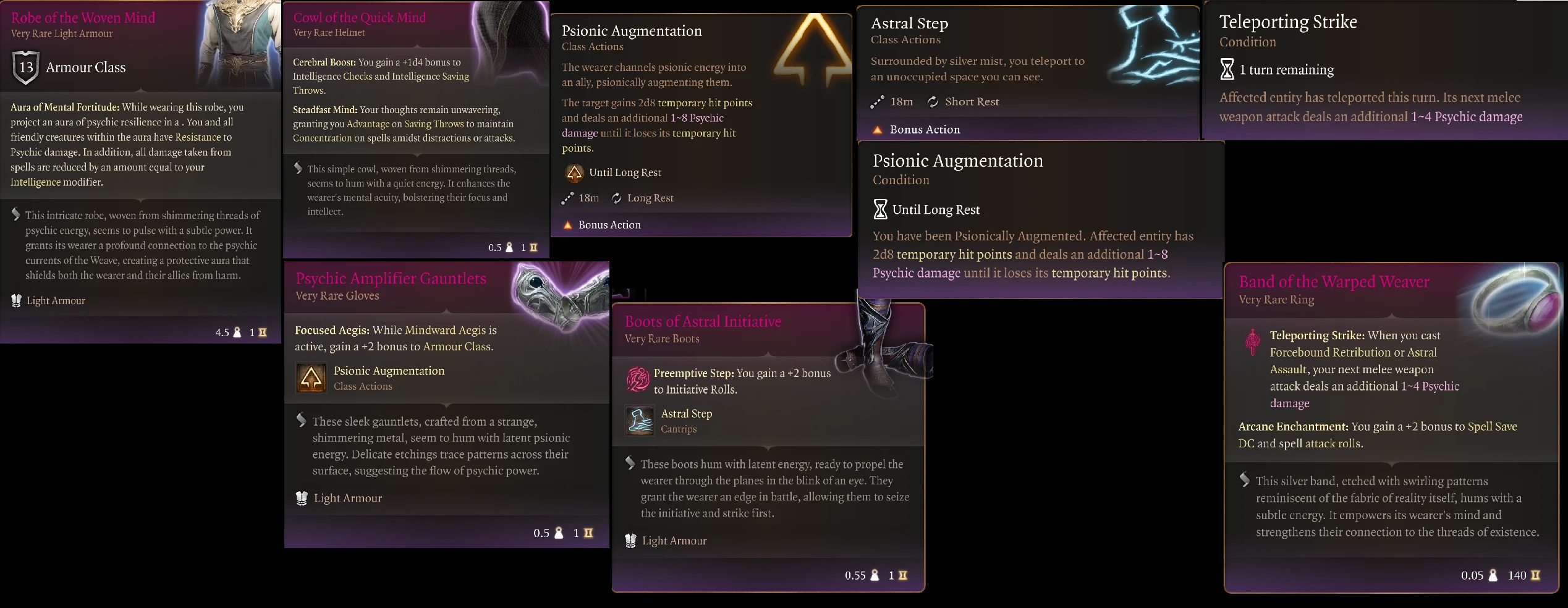 心灵编织者职业 (Mind Weaver Class)