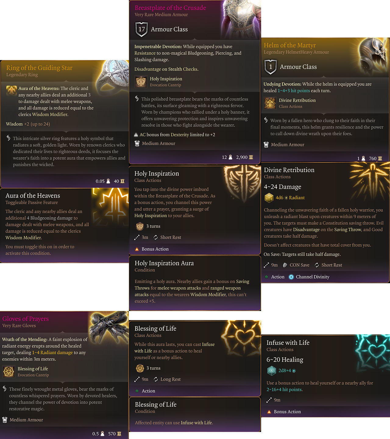 信仰与坚韧：牧师装备 (Faith and Fortitude: Cleric Equipment)