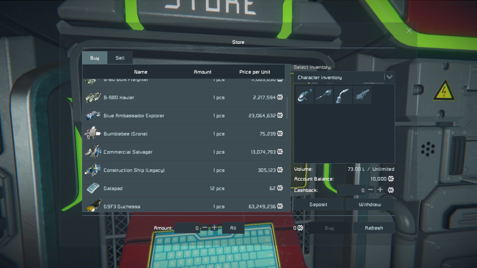 Economy Adjust item for Space Engineers mod.io