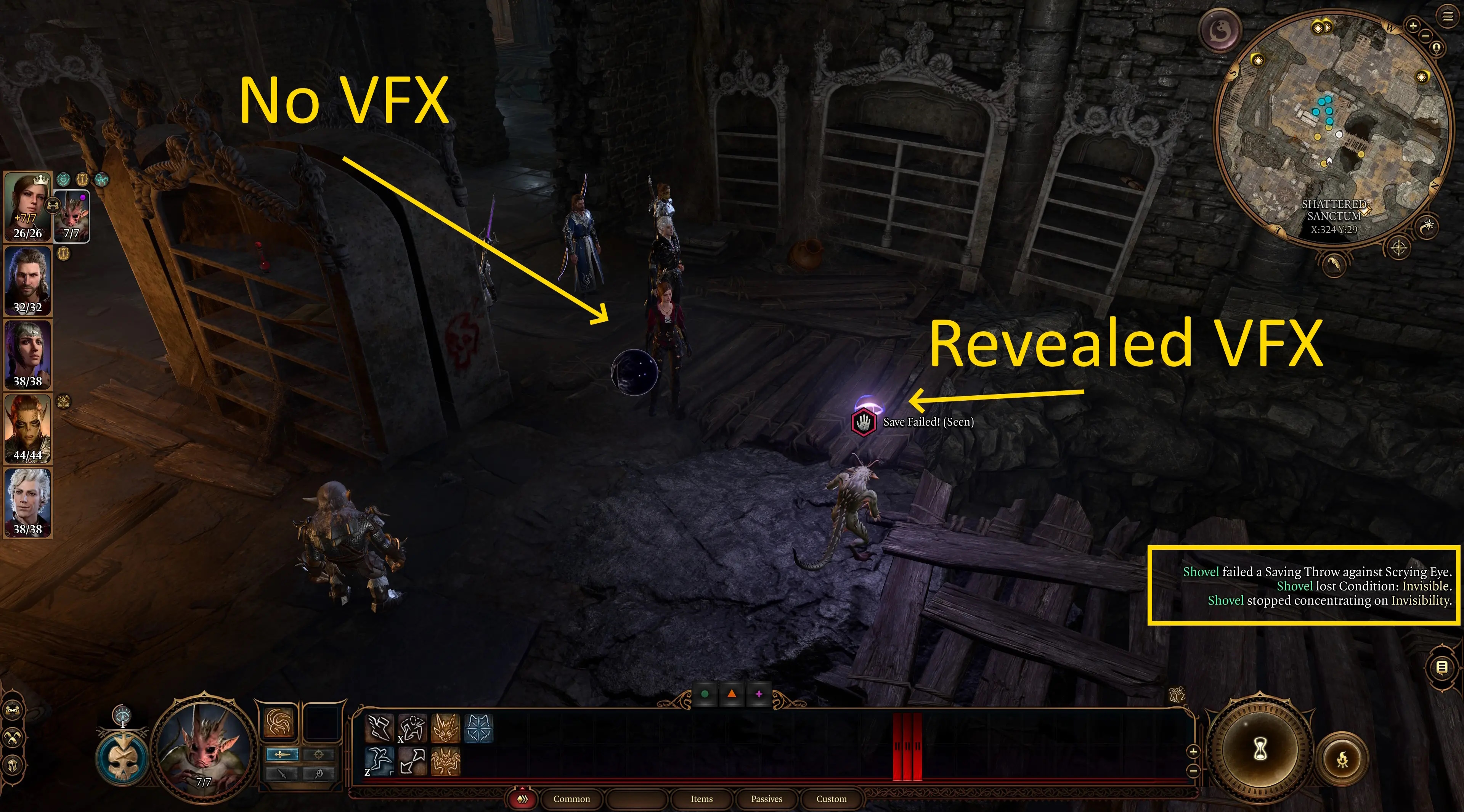 移除“见隐术”视觉效果 (Remove “See Invisibility” VFX)