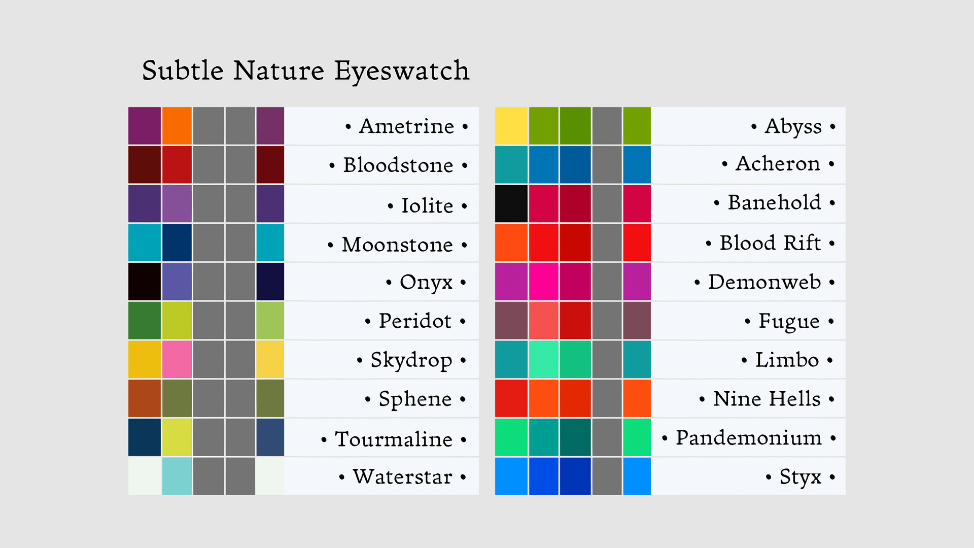 微妙自然眼睛 (Subtle Nature Eyes)