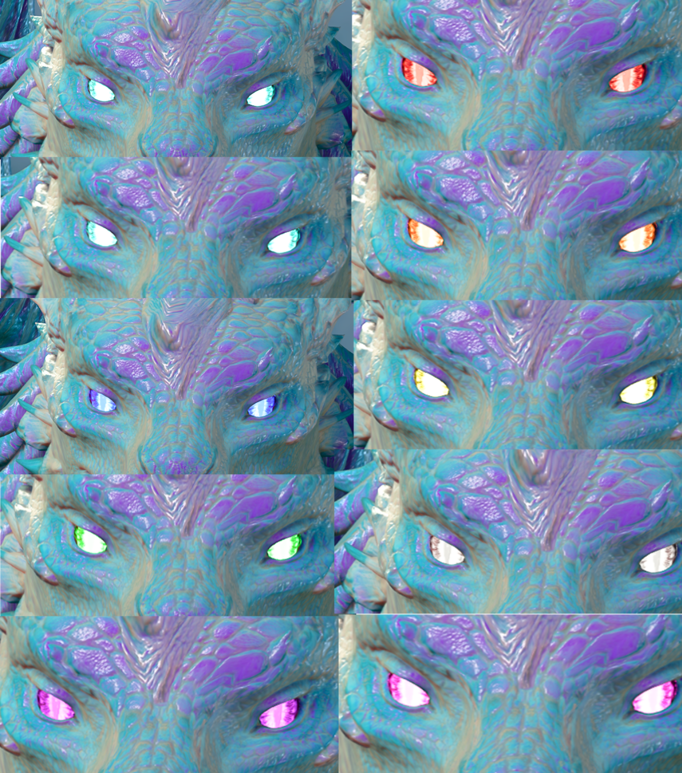 龙裔全彩眼睛 (Dragonborn Full Colored Eyes)