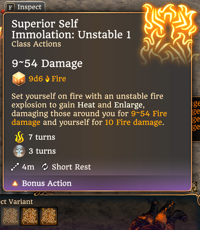 卓越自焚戒指 – 传奇戒指 (Ring of Superior Self Immolation – Legendary Ring)