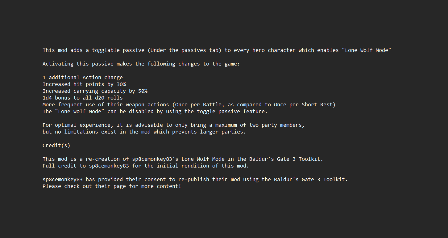 孤狼模式 (Lone Wolf Mode)