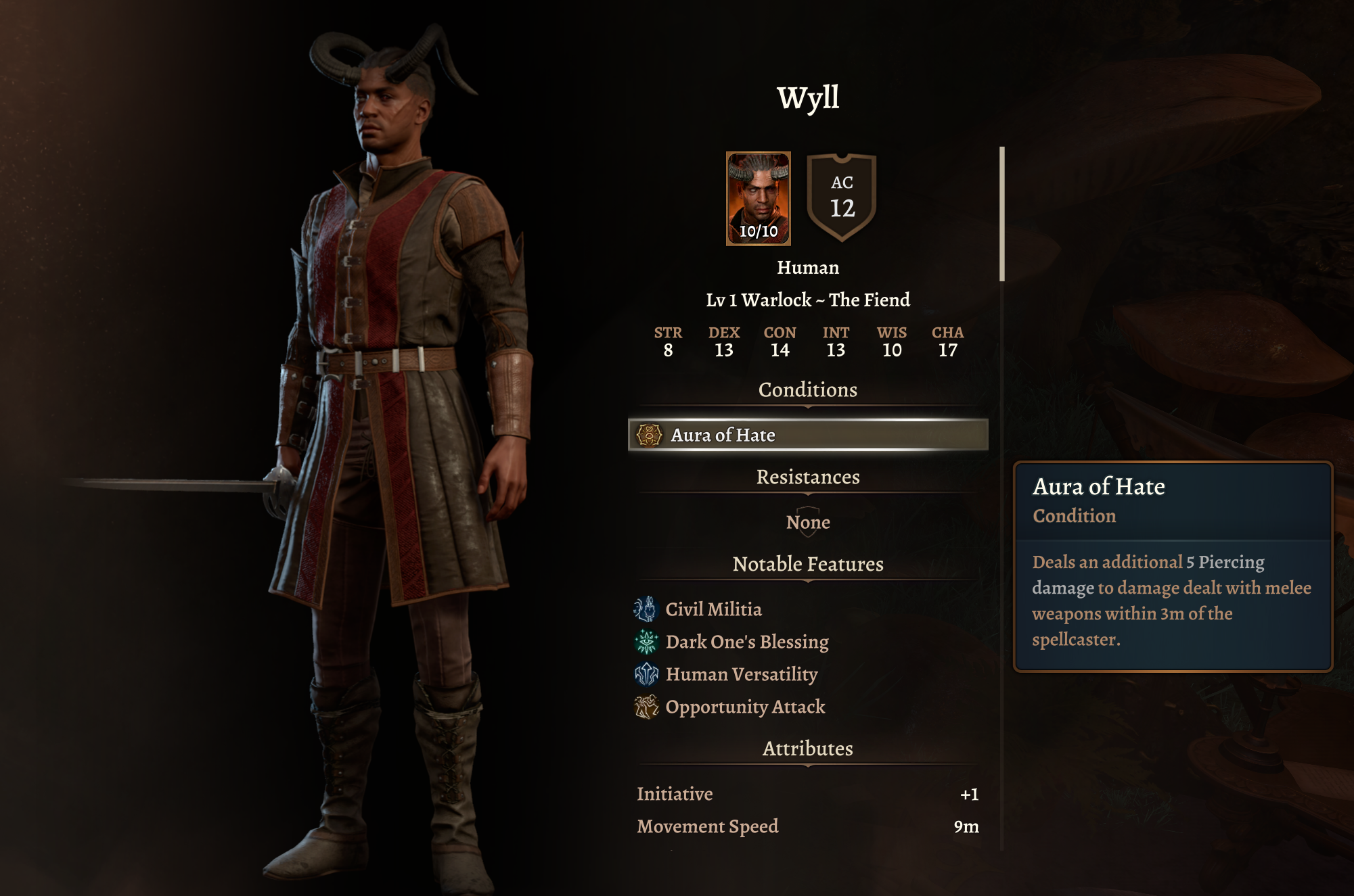 仇恨光环：阿斯塔里昂与威尔 (Aura of Hate for Astarion and Wyll)