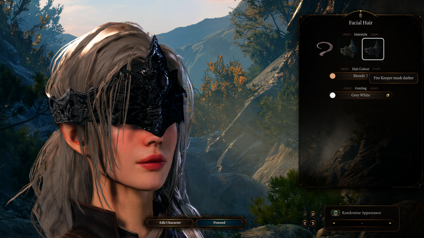 火种守护者发型和面具 (Fire Keeper Hair and Mask)