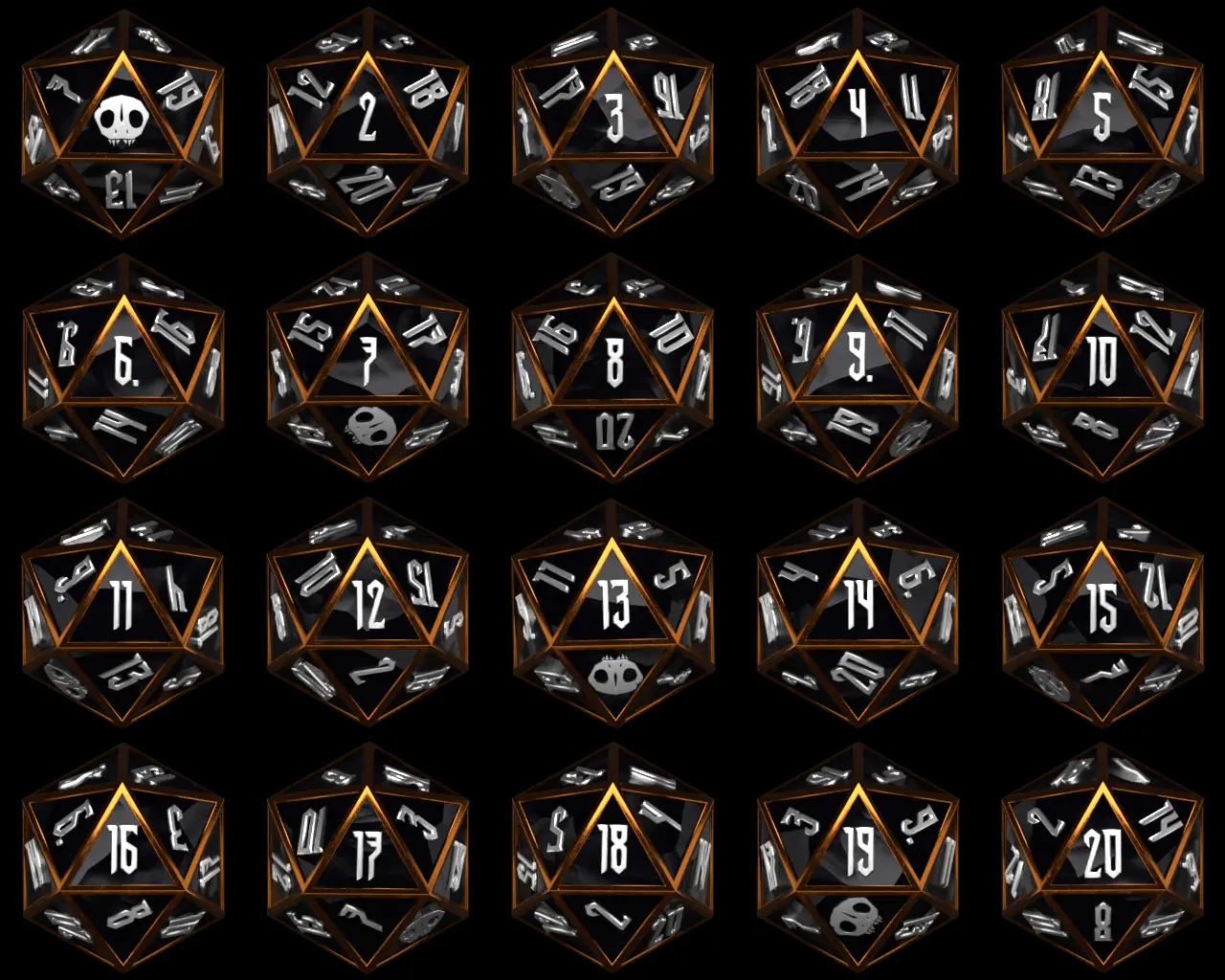 镀金黑曜石骰子 (Gilded Obsidian Dice)