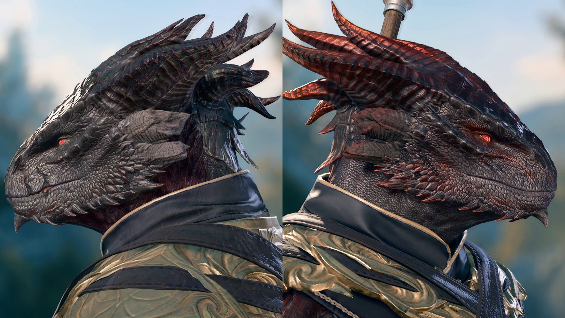 Durge的角 – 黑暗欲望龙裔CC (Durge’s Horns – Dark Urge Dragonborn CC)