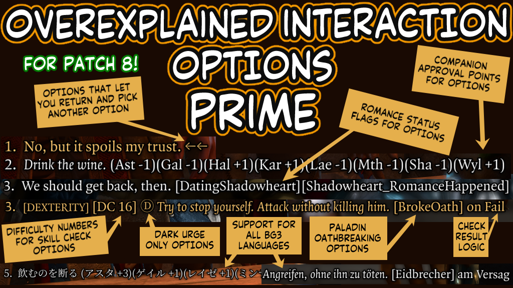 OIOPrime – 对话选项、审批和标志 (OIOPrime – DCs, Approvals, and Flags in Dialogues)