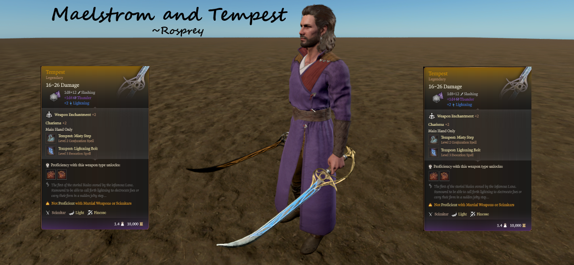 风暴与漩涡 – 传奇弯刀 (Tempest and Maelstrom – Legendary Scimitars)