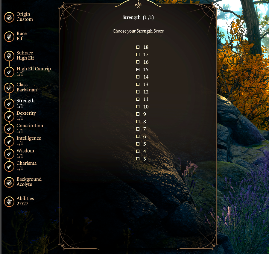 选择掷骰能力值 (Choose Rolled Ability Scores)