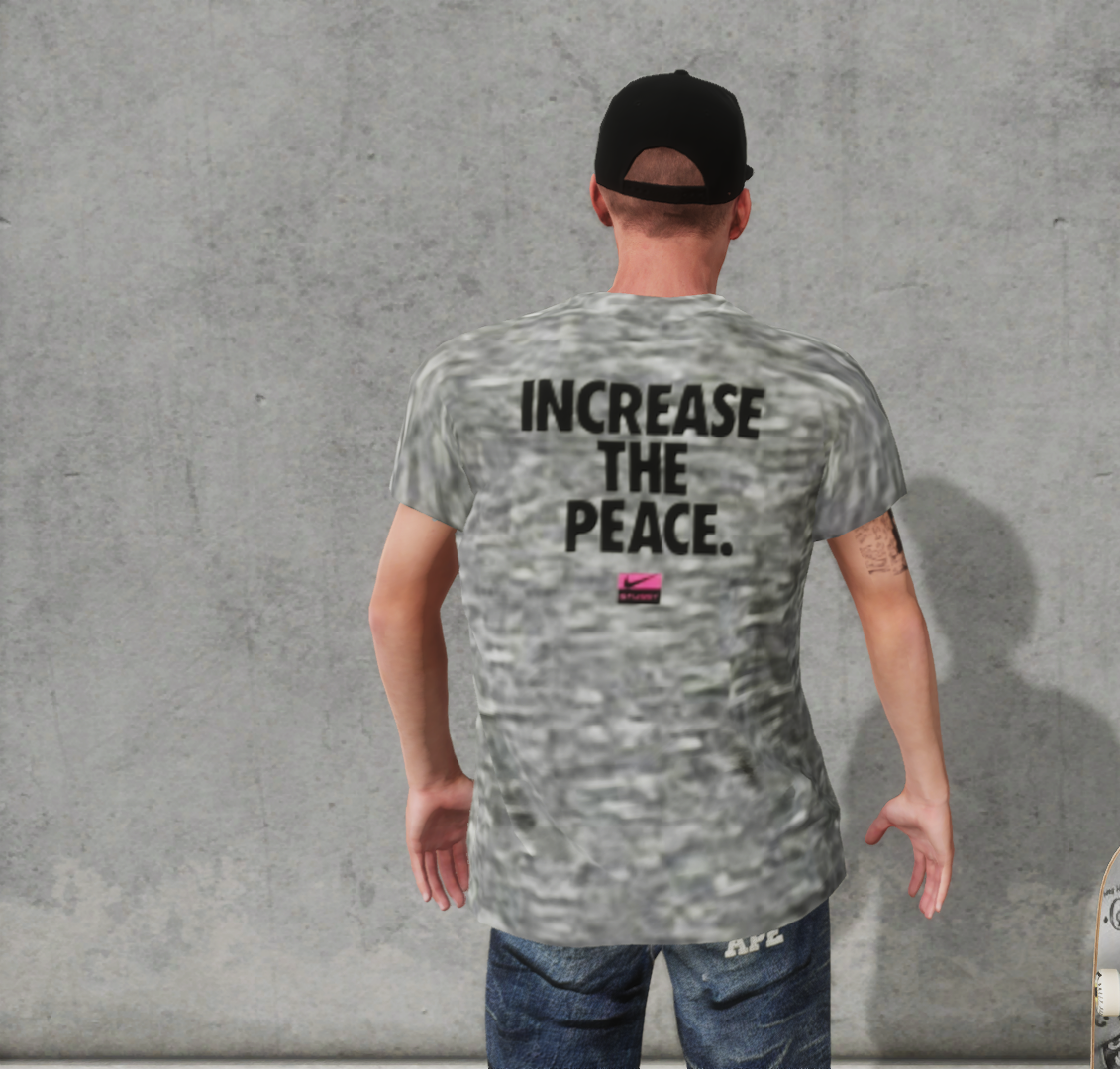 Stussy x Nike Increase the Peace Tees mod for Skater XL - mod.io