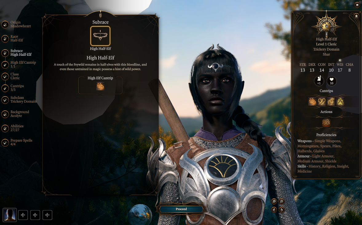 暗肤色的Shadowheart模组 (Dark Skinned Shadowheart Mod)