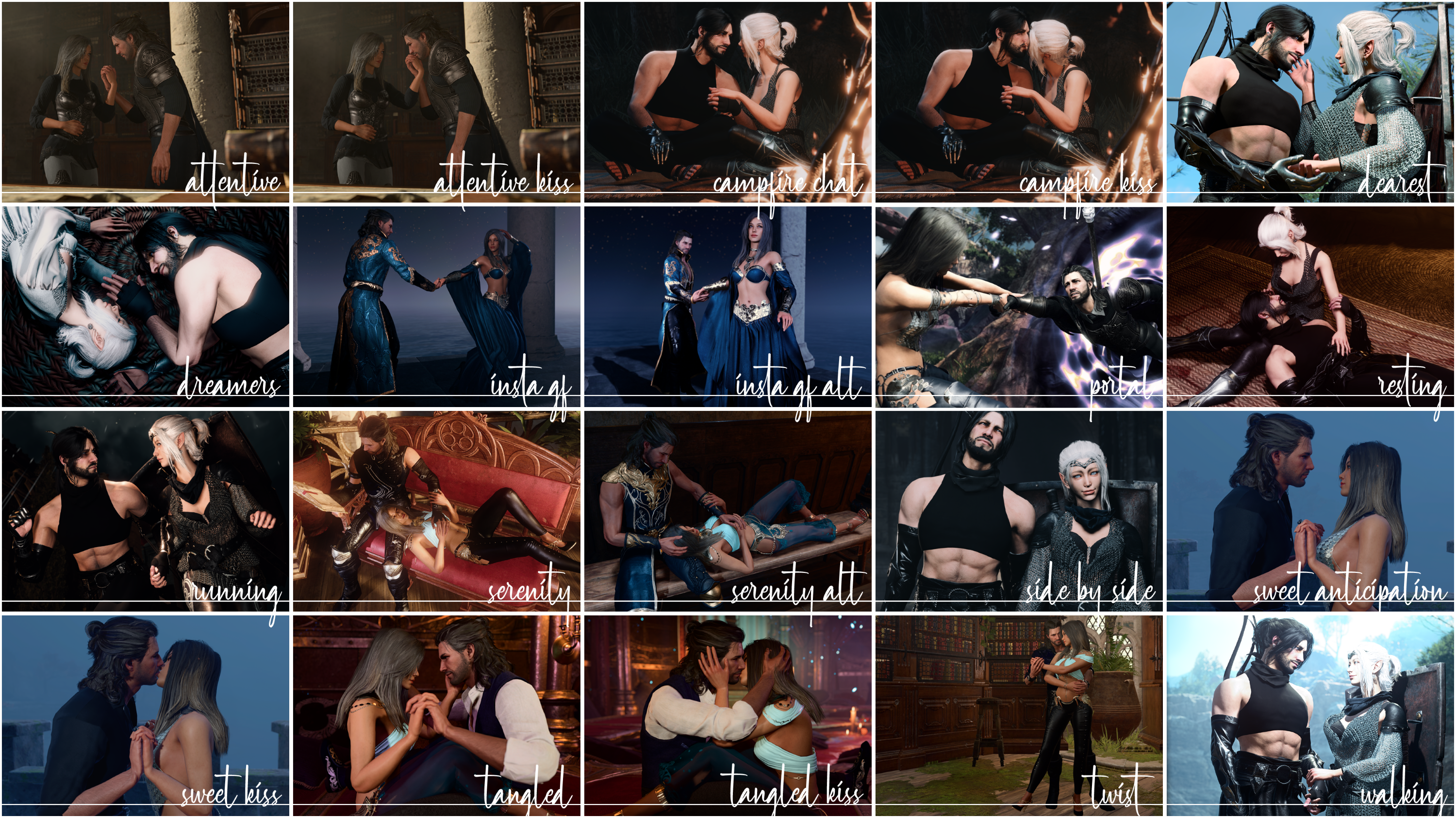 Axi和Cay的手牵手姿势 (Axi and Cay’s Hand-Holding Poses)