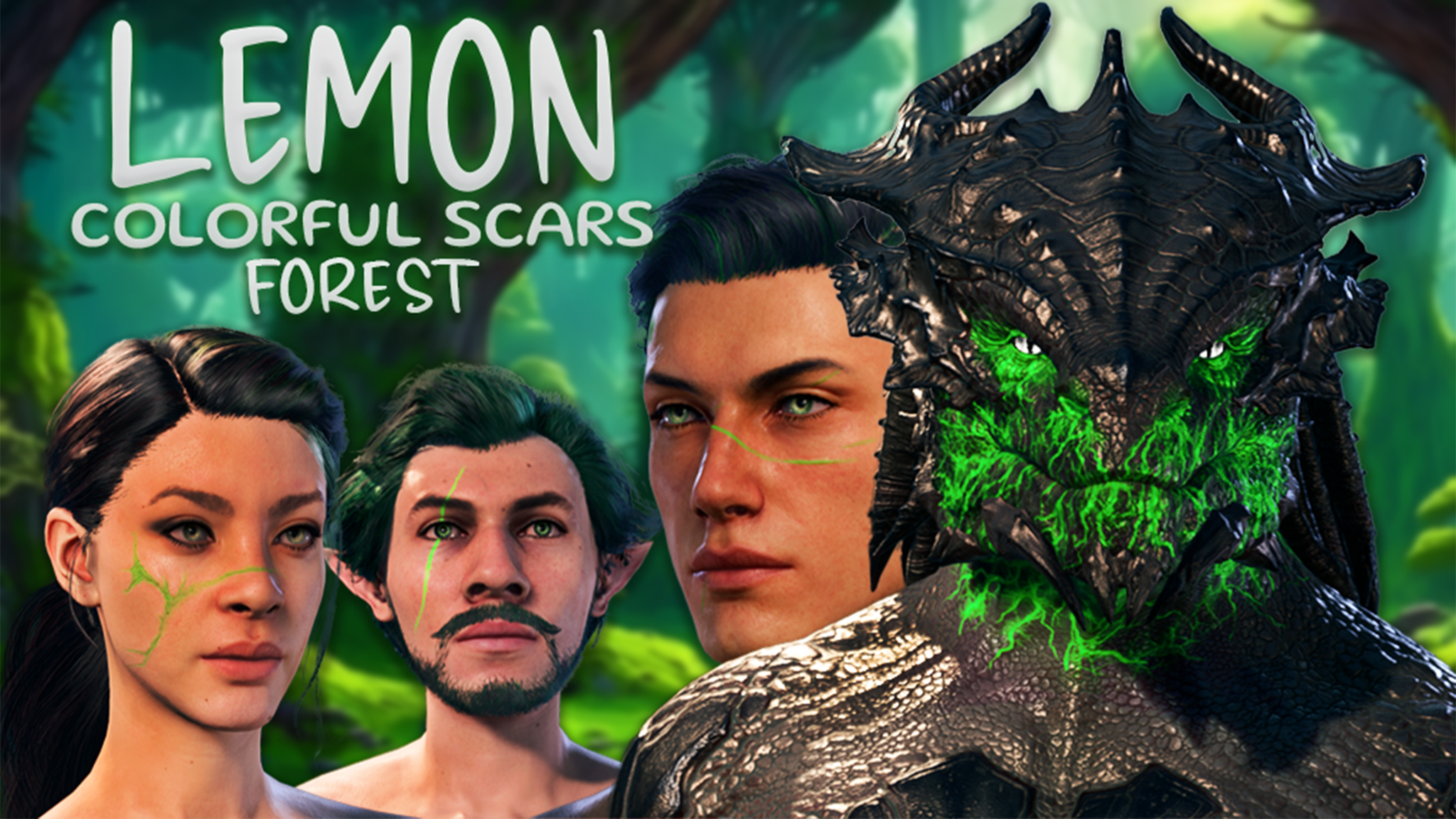 柠檬多彩疤痕：森林 (Lemon Colorful Scars: Forest)