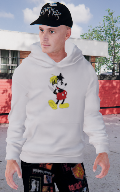 Hoodie] Revenge Mickey Mouse White mod 