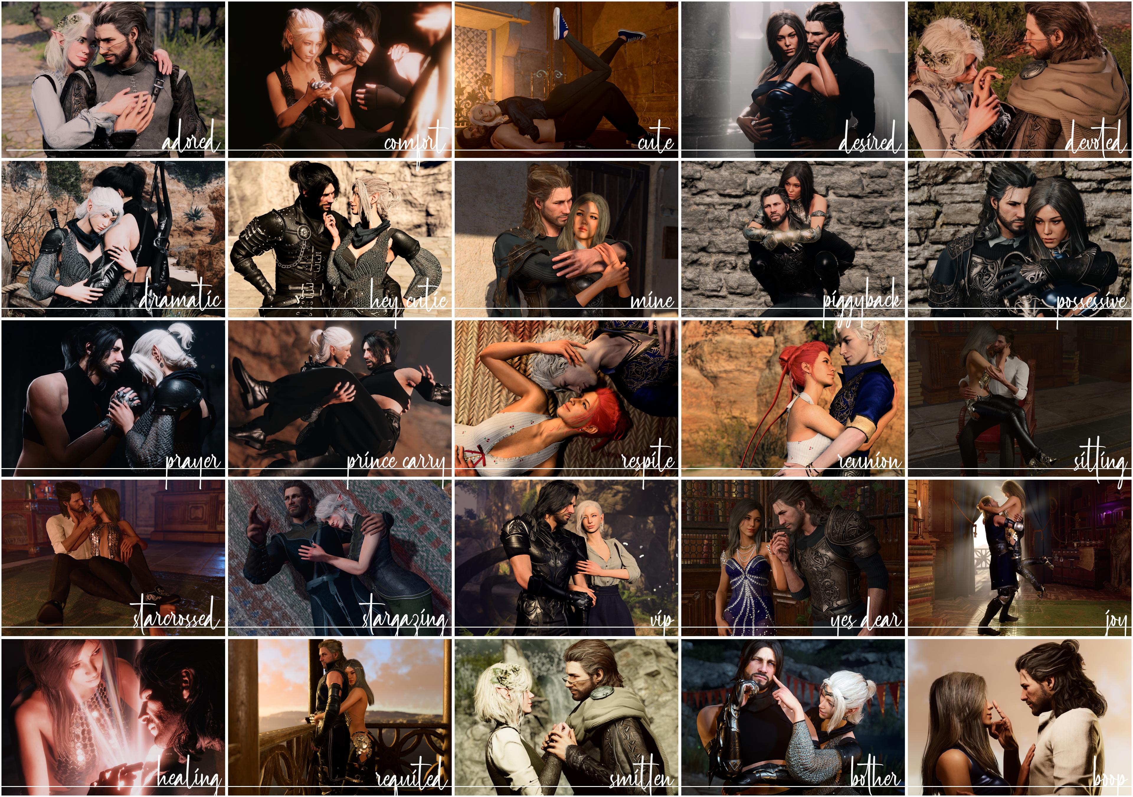 Axi & Cay 的可爱情侣姿势 (Axi & Cay’s Cute Couple Poses)