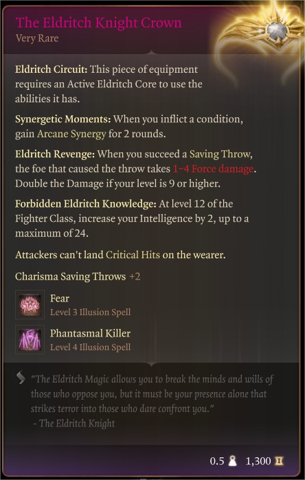 神秘骑士套装 – 剑与魔法 (Eldritch Knight Set – Sword and Magic)