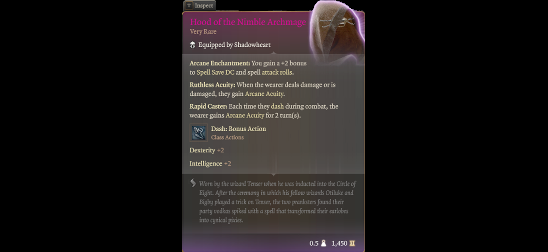 灵动法师的兜帽 (Hood of the Nimble Archmage)