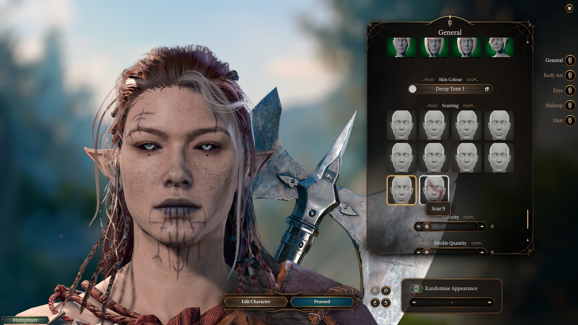 Durge 头部预设 BT3 精灵女性 (Durge Head Preset BT3 Elf Female)