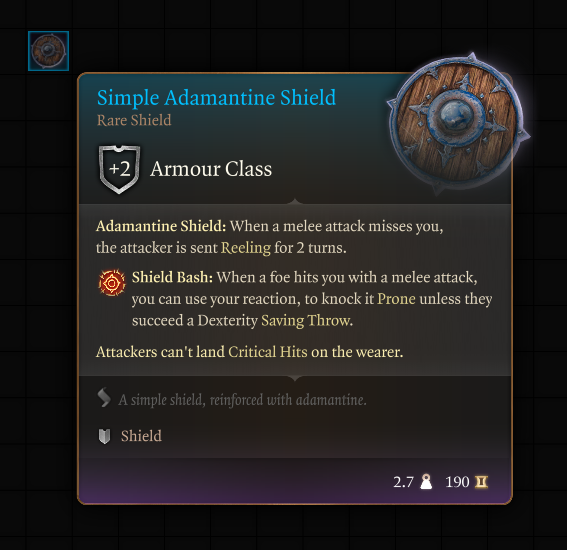 简易天青石盾牌 (Simple Adamantine Shield)