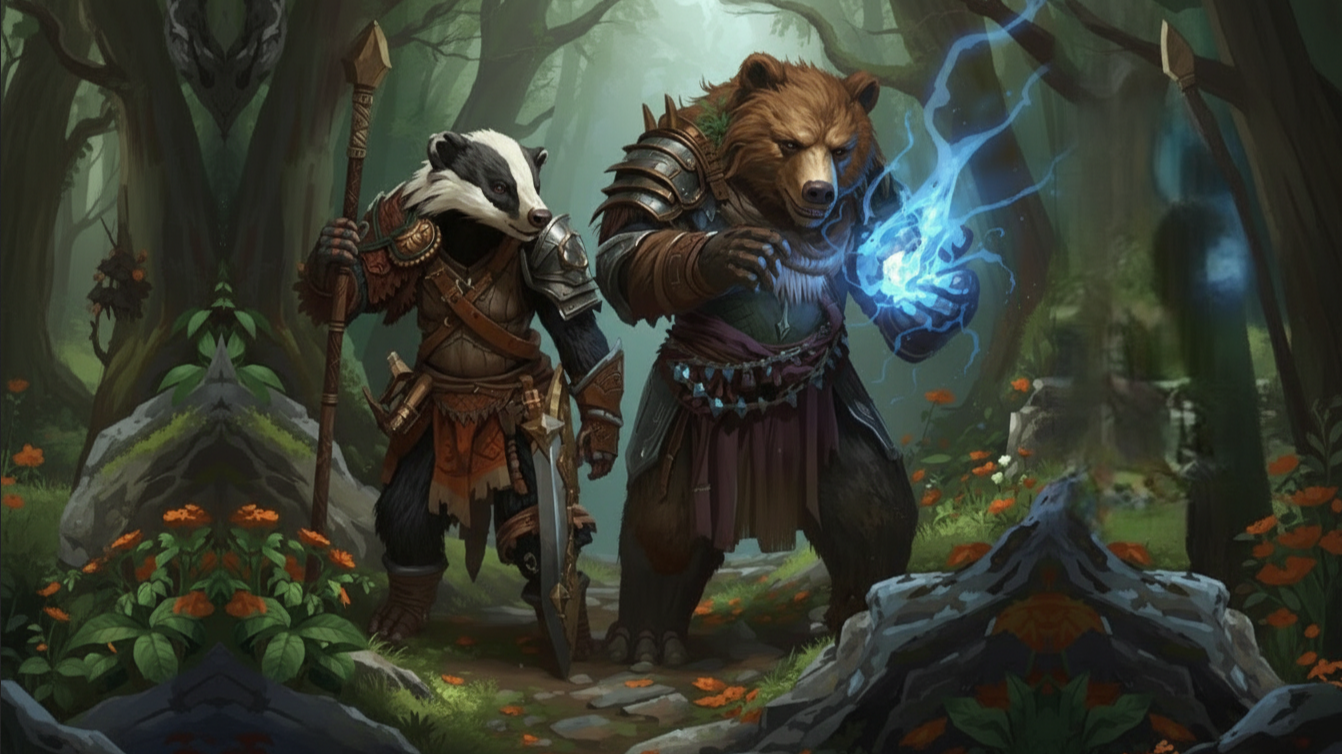 野形态 – 装备与施法持久性 (Wild Shape – Equipment + Spellcasting Persistence)