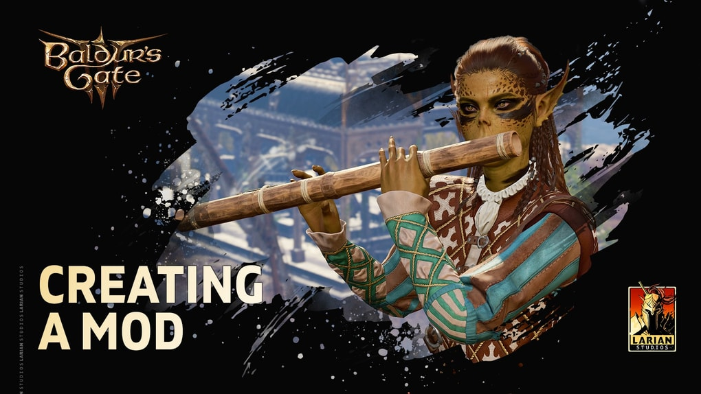 Lae’zel 是一位手持长笛的吟游诗人 (Lae’zel is a Bard with a Flute)