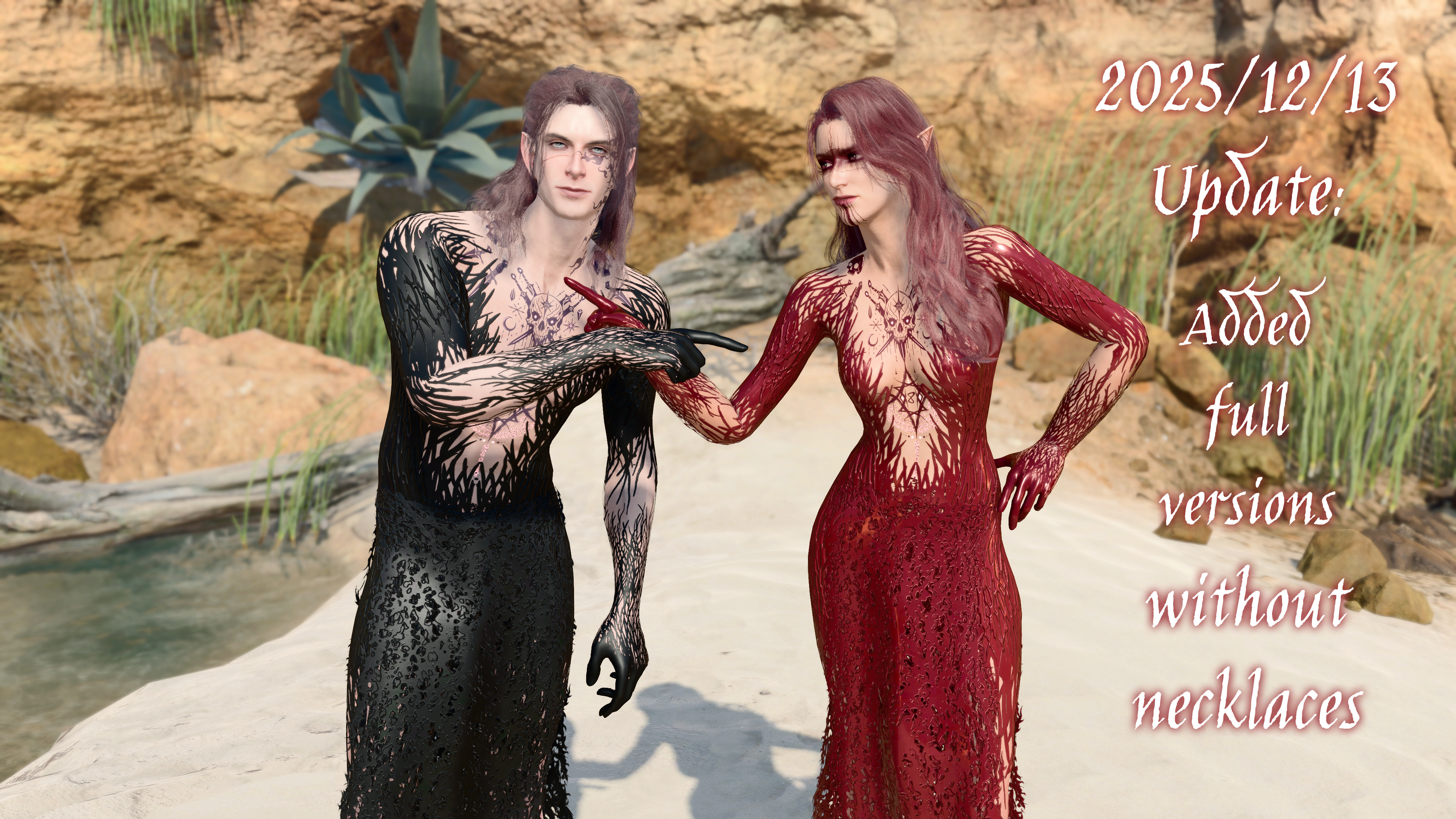 猩红编织 – 血织服装套装 (Sanguine Weave – Blood-Woven Outfit Set)