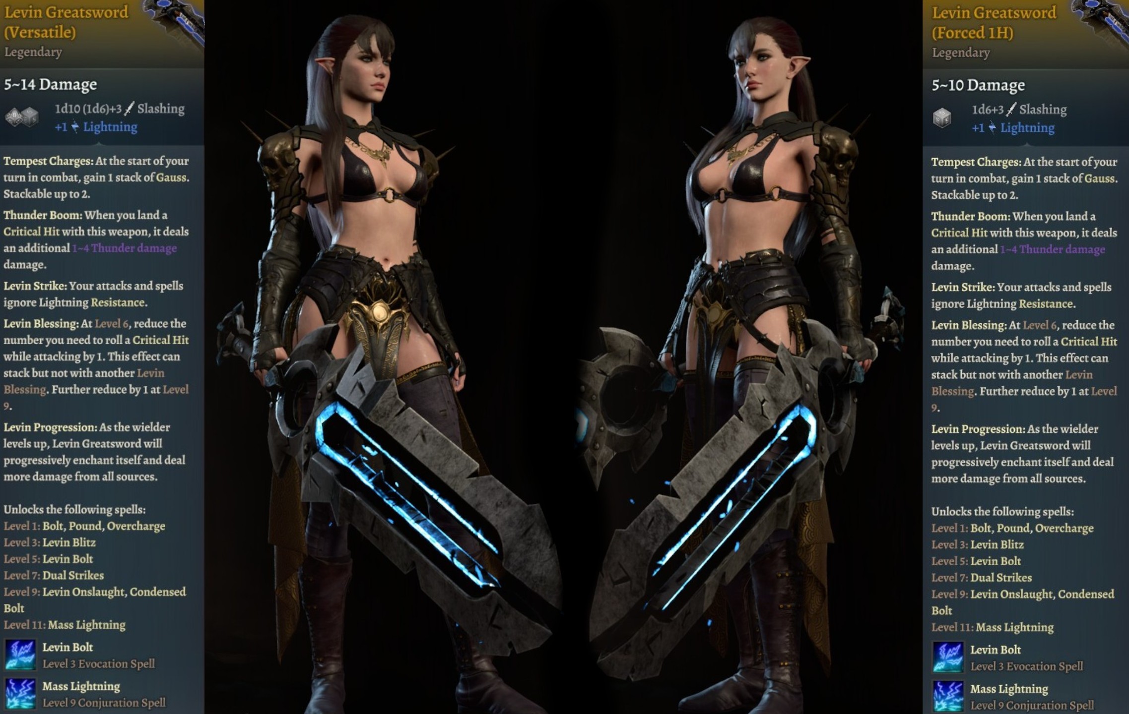 莱文巨剑 – 雷电之刃 (Levin Greatsword – Lightning Blade)